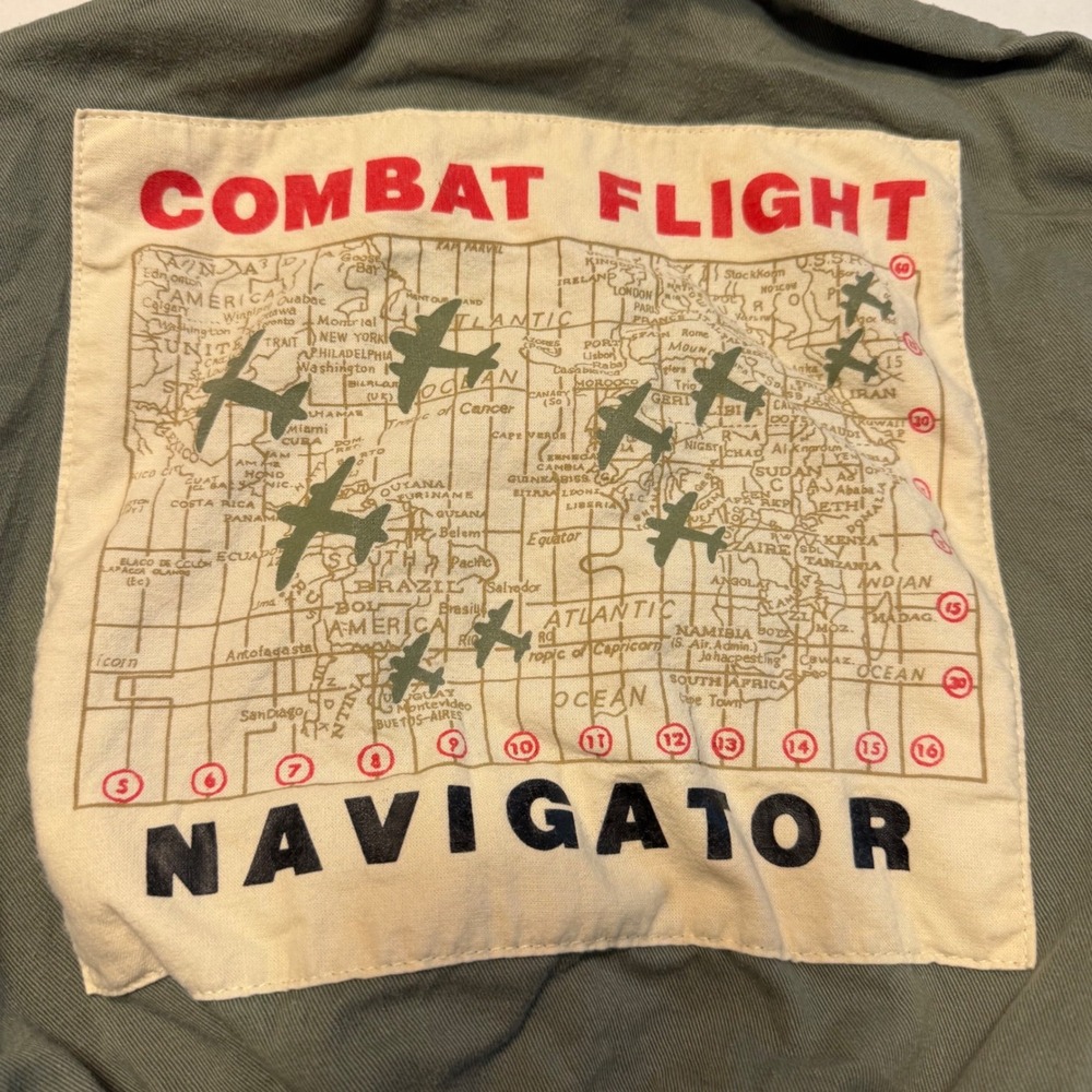 VTG Cherokee Kids Flight Bomber Jacket Olive Green Sherpa Collar Size 5 USA - Picture 3 of 8